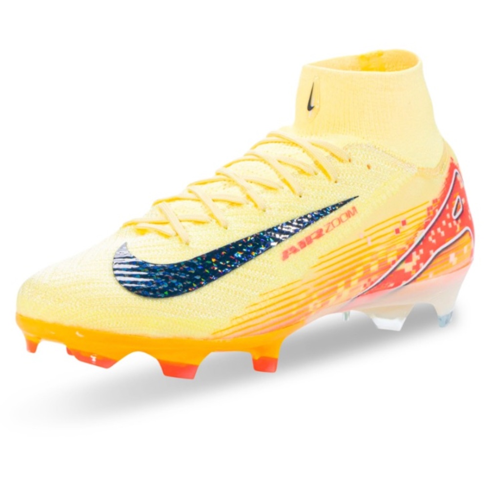 Nike Zoom Superfly 10 Elite KM FG Soccer Cleats (Light Laser Orange/Armory Navy)